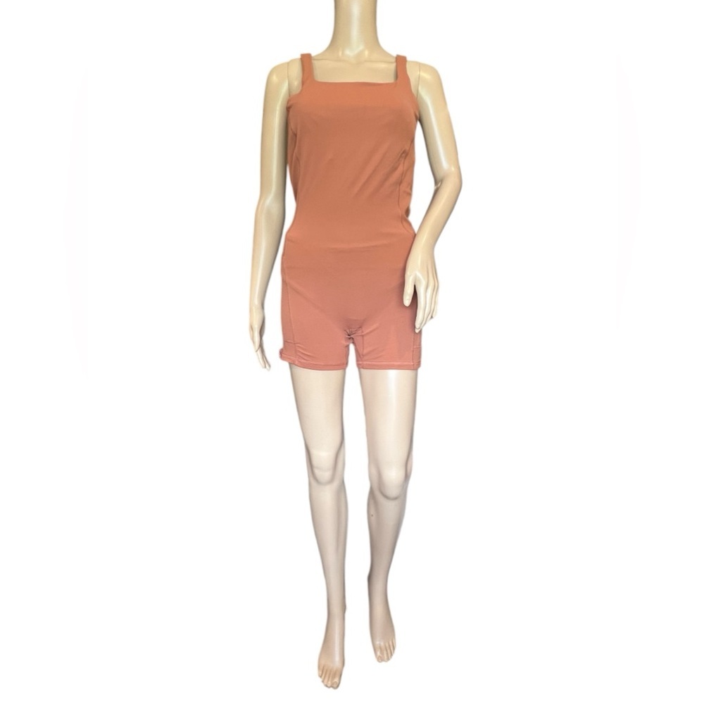 NWOT Free People FP Movement Womens Never Better Runsie In Sequola Gym Size M